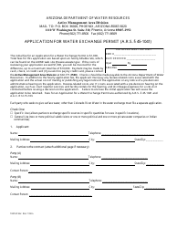 Form 1041 Application for Water Exchange Permit - Arizona