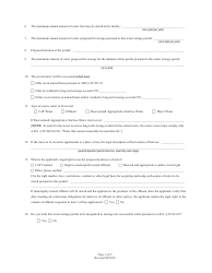 Application for Water Storage Permit - Arizona, Page 2