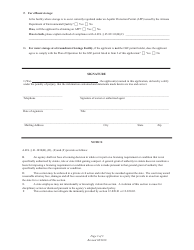Application for Water Storage Permit - Arizona, Page 3