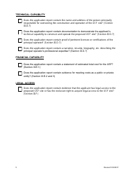 Underground Storage Facility Application Checklist - Arizona, Page 5