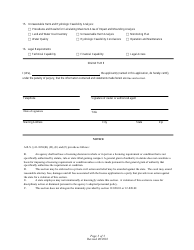 Application for Underground Storage Facility Permit - Arizona, Page 3