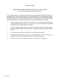 Amendment Claim of Water Right for a Stockpond and Application for Certification - Arizona, Page 3