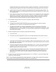 Application to Convey an Underground Water Storage Program Permit - Arizona, Page 2