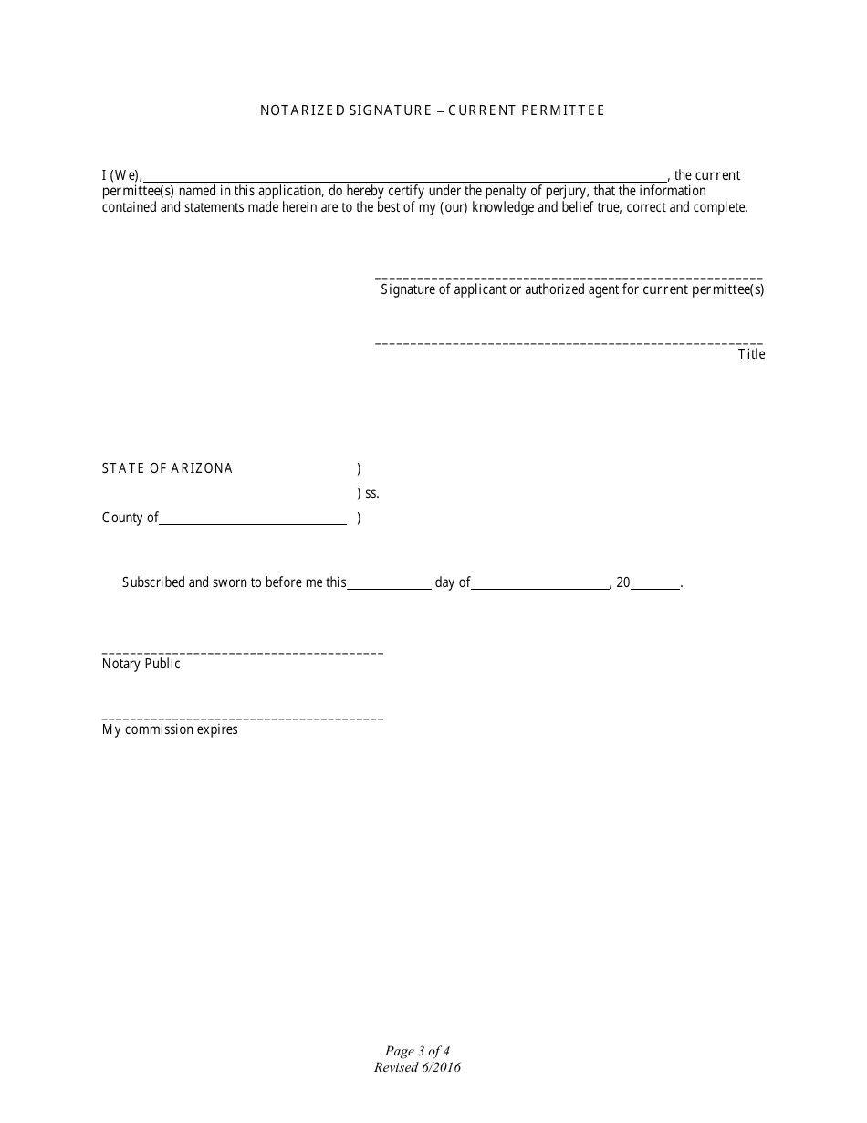 Application to Convey an Underground Water Storage Program Permit - Arizona, Page 3