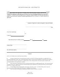 Application to Convey an Underground Water Storage Program Permit - Arizona, Page 4