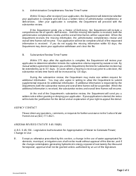 Application for Change in Beneficial Use - Arizona, Page 2