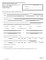 Application for Change in Beneficial Use - Arizona, Page 3