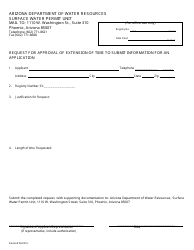 Document preview: Request for Approval of Extension of Time to Submit Information for an Application - Arizona