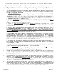 Request for Assignment of Surface Water Filings - Arizona, Page 2