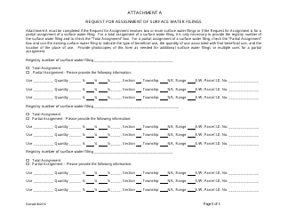 Request for Assignment of Surface Water Filings - Arizona, Page 3