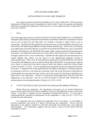 Document preview: Application to Sever and Transfer - Arizona