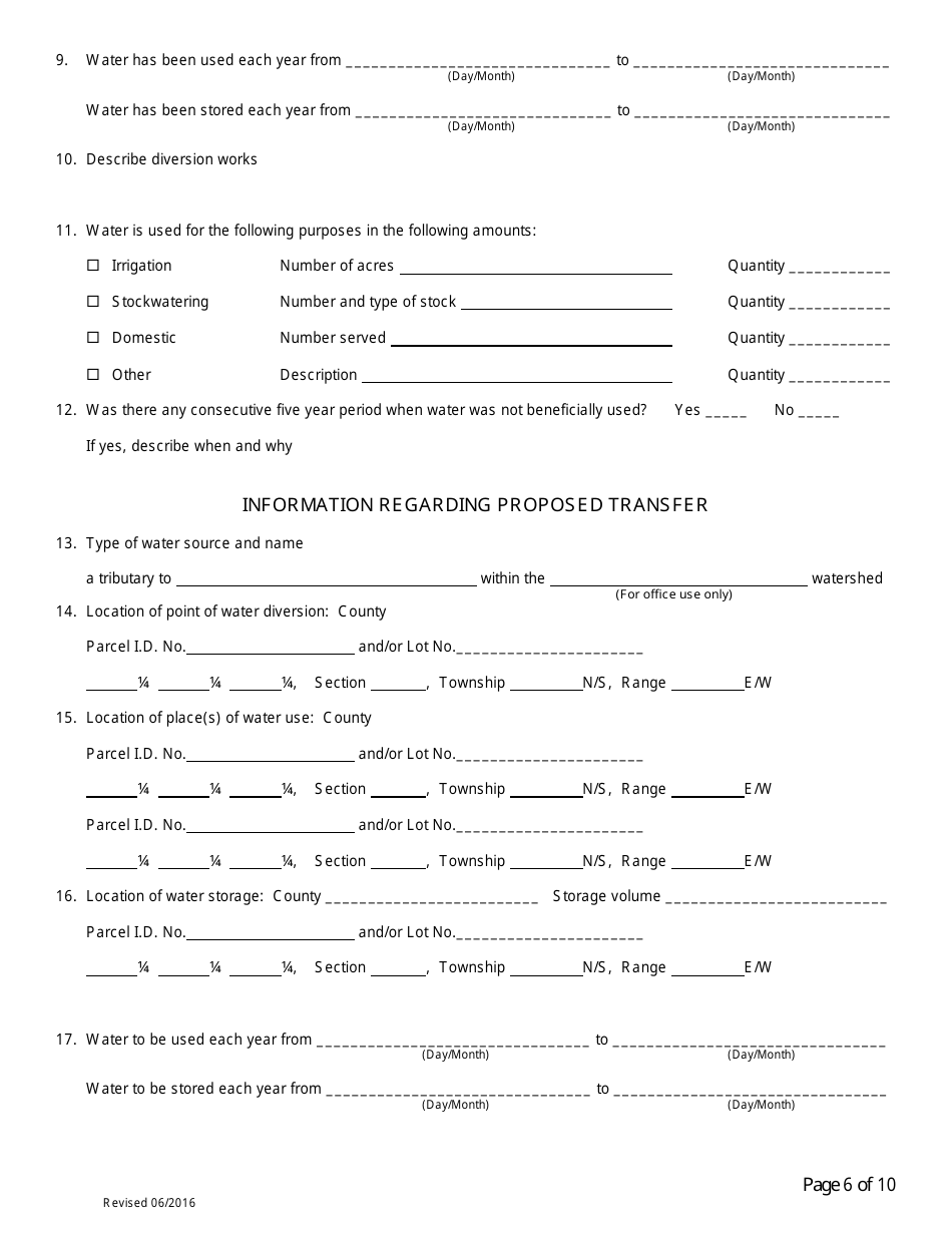Application to Sever and Transfer - Arizona, Page 6