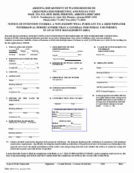 Form DWR55-41A Notice of Intention to Drill a Non-exempt Well Pursuant to a Groundwater Withdrawal Permit (Other Than a General Industrial Use Permit) in an Active Management Area - Arizona