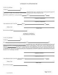 Application for Certificate of Water Right (Proof of Appropriation) of Water - Arizona, Page 10