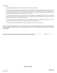 Application for Permit to Appropriate Public Water of the State of Arizona or to Construct a Reservoir - Arizona, Page 6
