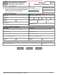 Document preview: Form DWR55-36 Well Owner's Notification of Abandonment - Arizona