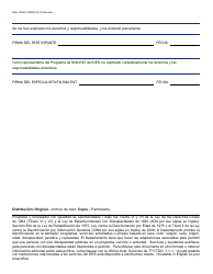 Formulario SNA-1000A FORPDS Derechos Y Responsabilidades - Arizona (Spanish), Page 2