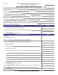Form CC-228 Self-employment Budget Record - Arizona