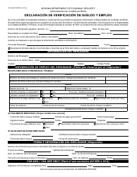 Formulario CC-024A FORFFS Declaracion De Verificacion De Sueldo Y Empleo - Arizona (Spanish)