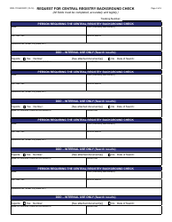 Form DDD-1703AFORFF Provider Request for Central Registry Background Check - Arizona, Page 2