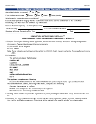 Form FA-065-FF Verification of Living Arrangements/Residential Address - Arizona, Page 2