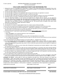 Form CC-001-A Child Care Assistance Rights and Responsibilities - Arizona