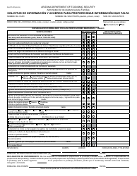 Document preview: Formulario FA-077-FFS Solicitud De Informacion Y Acuerdo Para Proporcionar Informacion Que Falta - Arizona (Spanish)