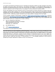 Form FA-077-FF Information Request and Pending Information Agreement - Arizona, Page 2