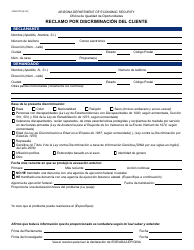 Document preview: Formulario J-020-FFS Reclamo Por Discriminacion Del Cliente - Arizona (Spanish)