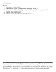 Form J-020-FF Client Discrimination Complaint - Arizona, Page 2