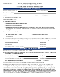 Document preview: Formulario CCA-1015A FORFFS Solicitud De Retiro O Terminacion - Arizona (Spanish)