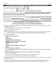 Formulario FA-065-FFS Verificacion De Arreglos De Vivienda/Direccion Residencial - Arizona (Spanish), Page 2