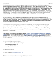 Formulario FA-065-FFS Verificacion De Arreglos De Vivienda/Direccion Residencial - Arizona (Spanish), Page 3
