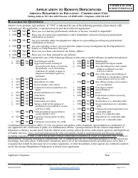 Application to Remove Deficiencies - Arizona, Page 2
