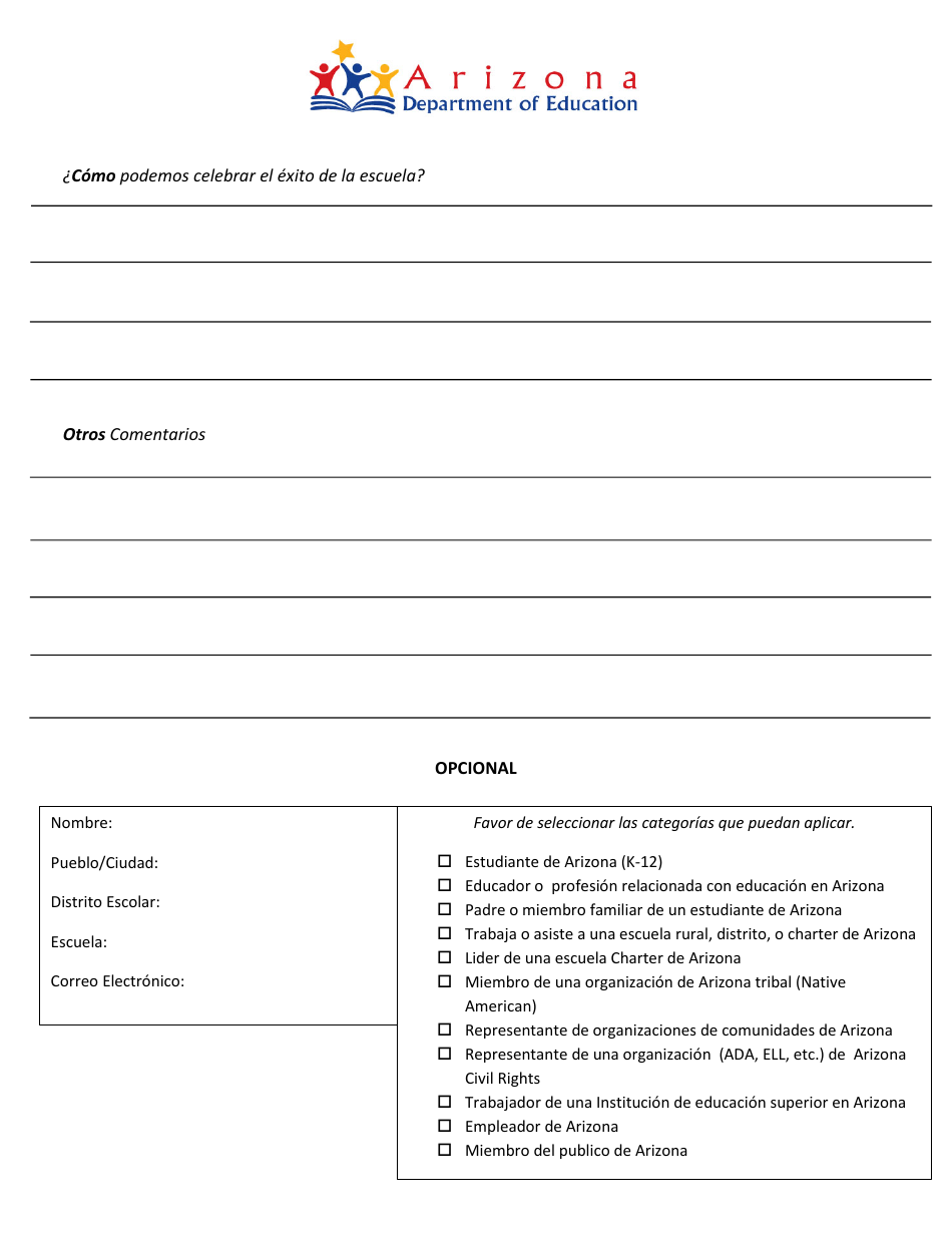 Essa Forma De Comentarios - Arizona (Spanish), Page 3