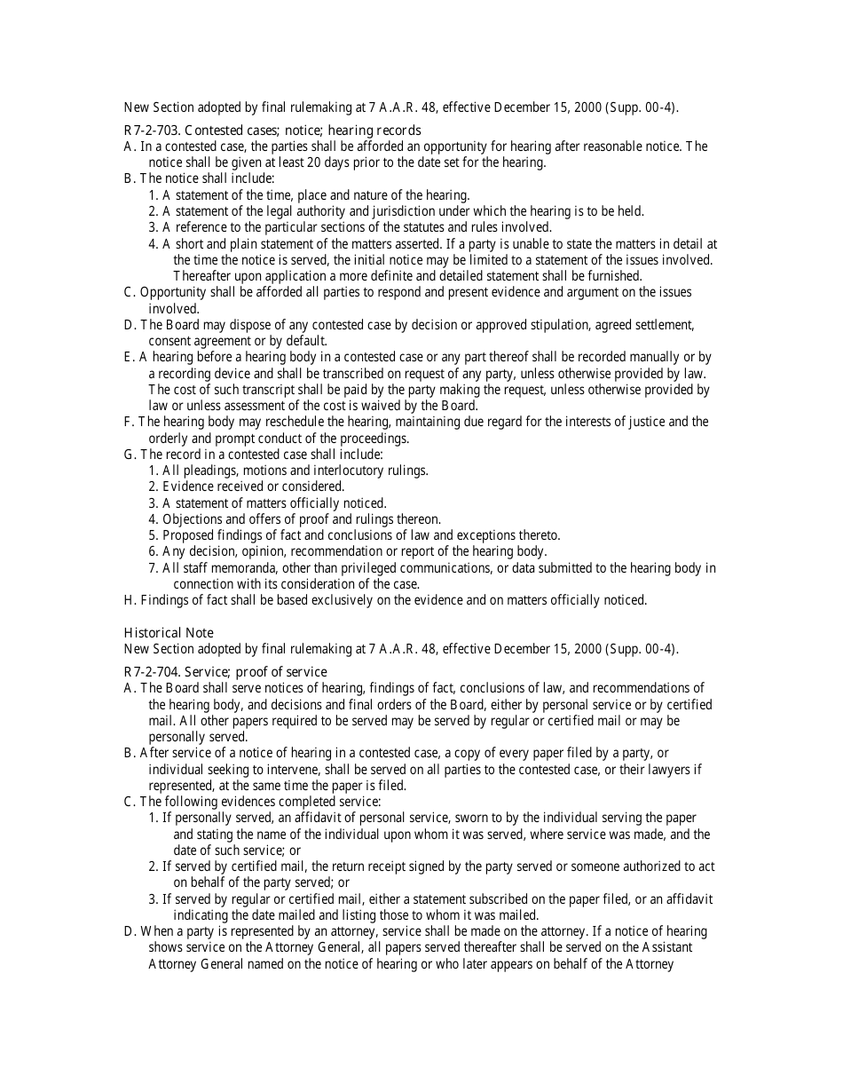 Statement of Allegations Packet - Arizona, Page 11