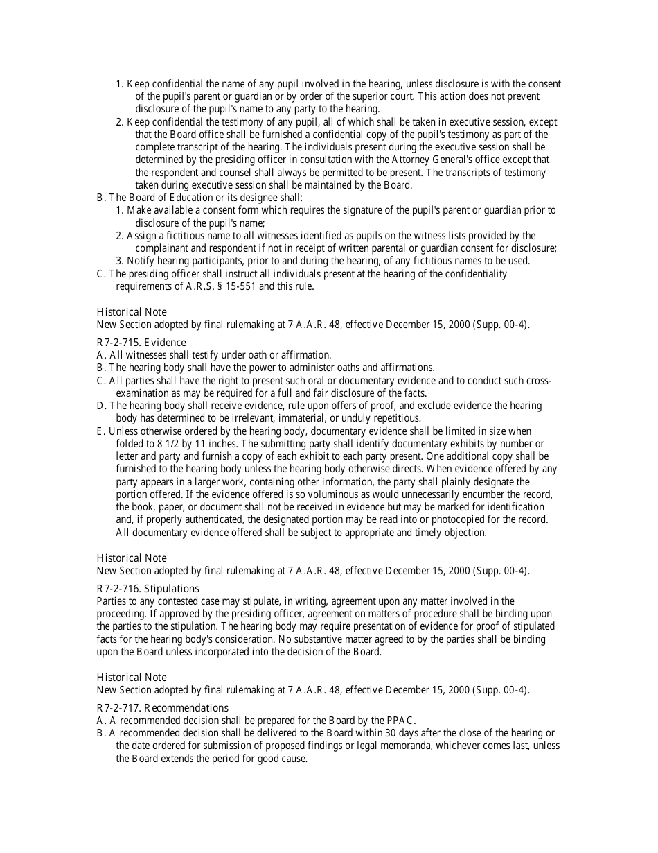 Statement of Allegations Packet - Arizona, Page 15