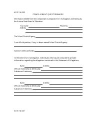 Statement of Allegations Packet - Arizona, Page 3