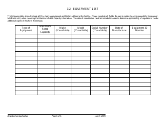Registration Application Packet for Dry Cleaning Facilities - Arizona, Page 6