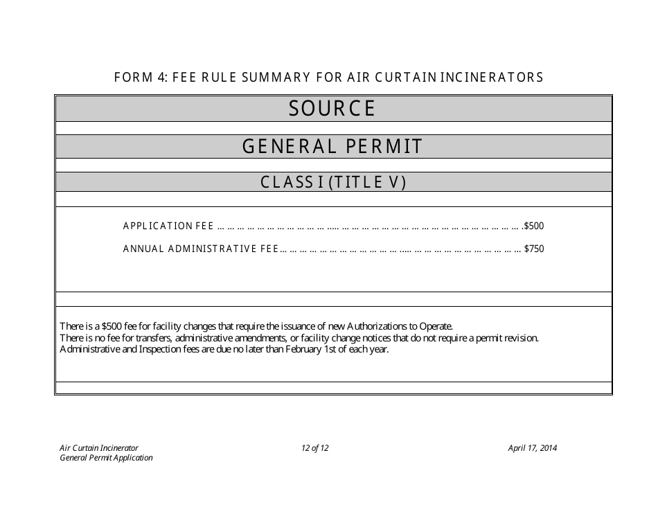 Application Packet for Air Curtain Incinerators General Permit - Arizona, Page 12