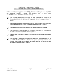 Application Packet for Air Curtain Incinerators General Permit - Arizona