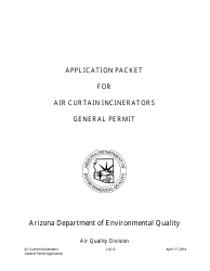 Application Packet for Air Curtain Incinerators General Permit - Arizona, Page 2