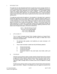 Application Packet for Air Curtain Incinerators General Permit - Arizona, Page 4
