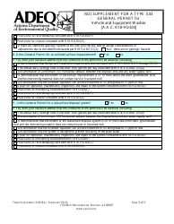 Noi Supplement for a Type 3.03 General Permit for Vehicle and Equipment Washes [a.a.c. R18-9-d303] - Arizona, Page 3