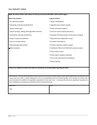 Sanitary Sewer Overflow (Sso) Report Form - Arizona, Page 2