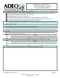 ADEQ Form WPS250 Renewal Form for a Type 2 General Aquifer Protection Permit - Arizona, Page 2