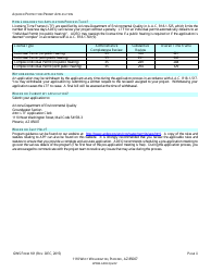 ADEQ Form GWS101 Individual Aquifer Protection Permit Application - Arizona, Page 2