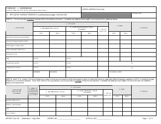 Document preview: AZPDES Form 2D Addendum - Arizona
