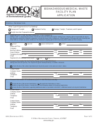 ADEQ Form SWU Biohazardous Medical Waste Facility Plan Application - Arizona, Page 3