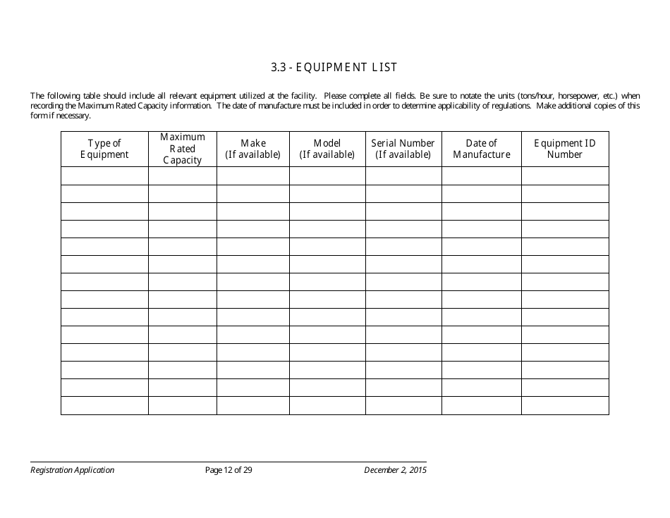 Standard Registration Application Form - Arizona, Page 12